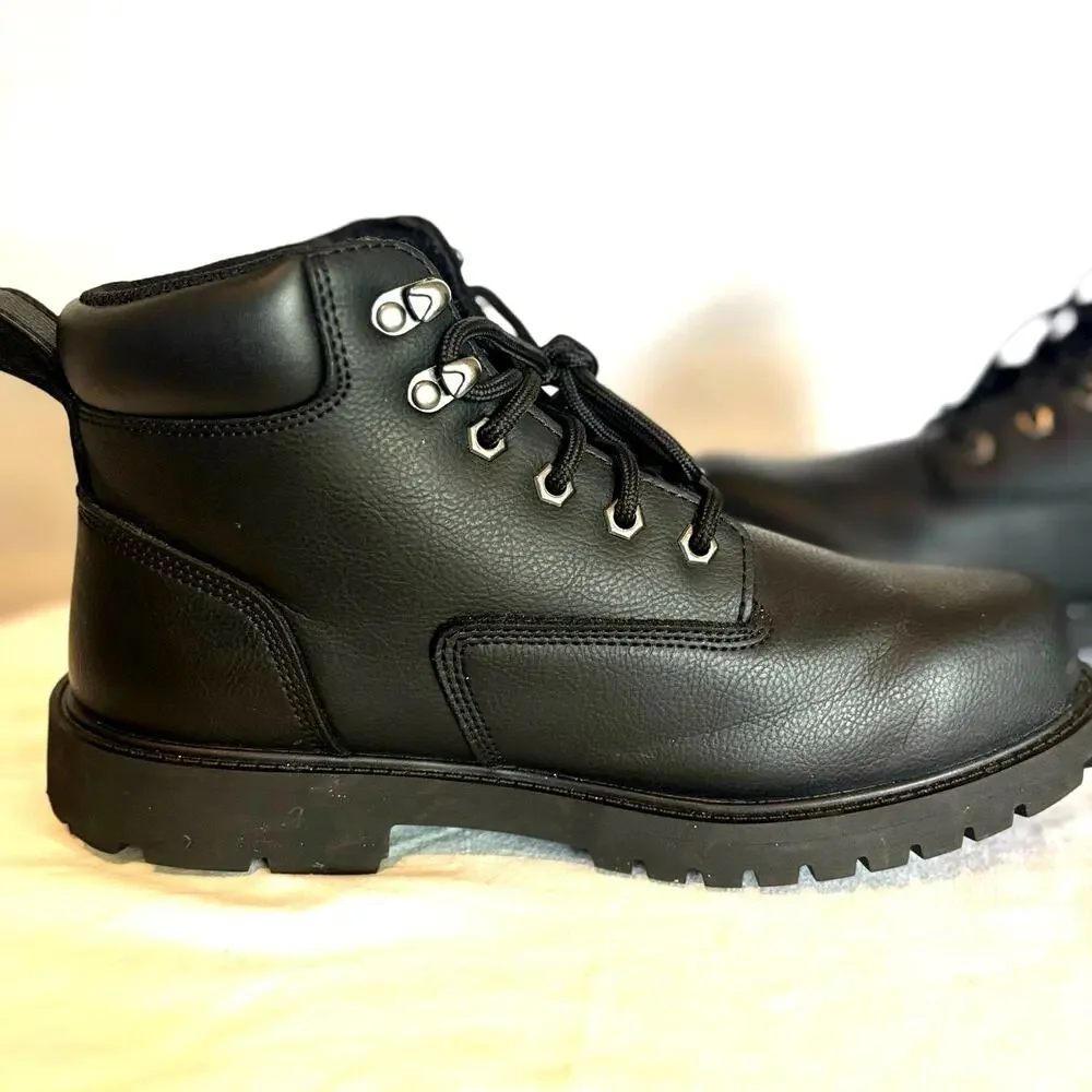 Brahma Men’s Size 10 Black Work Boots Slip Oil Resistant Lace Up Lightweight